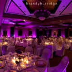 purple ballroom wedding reception