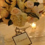 ivory hydrangea wedding centerpiece