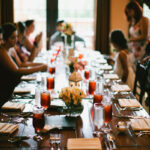rustic wedding reception tables