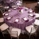 purple wedding linen overlay