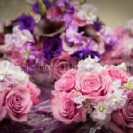 pink purple wedding bouquets