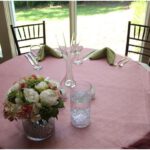 pink green sweetheart table