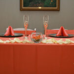 coral sweetheart wedding table