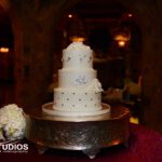tiered white wedding cake