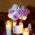purple flower wedding centerpieces