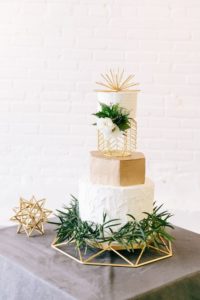 geometric modern cake stand