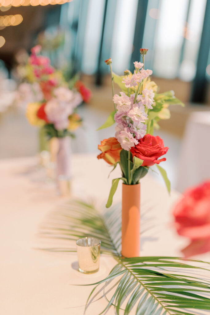 colorful summer wedding decor