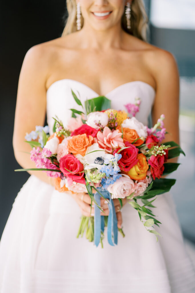 colorful summer wedding bouquet