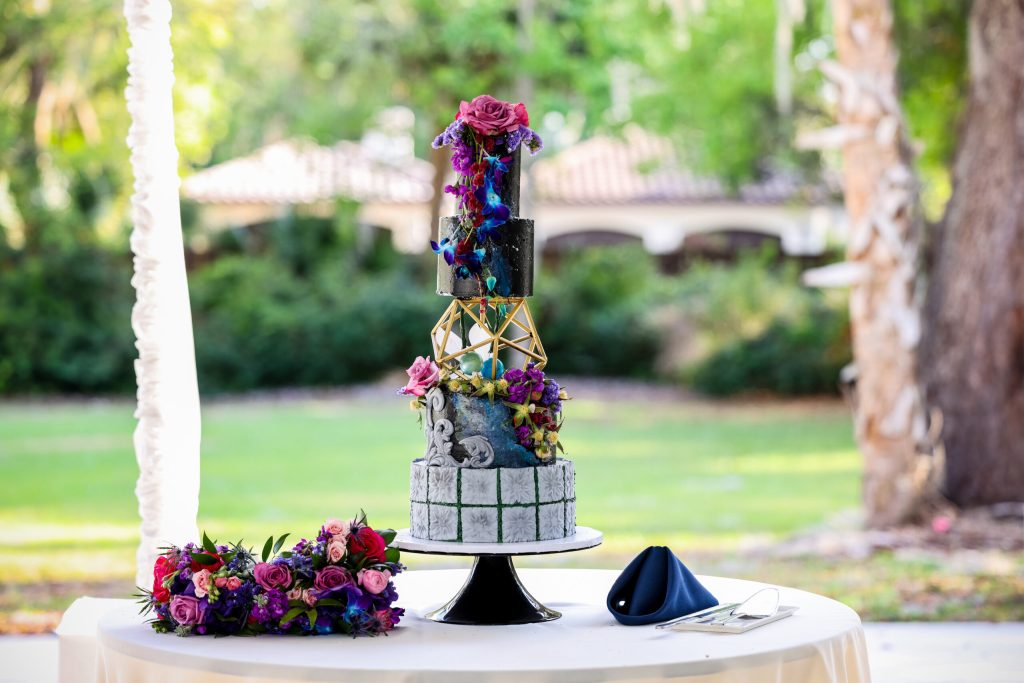 geometric wedding cake design