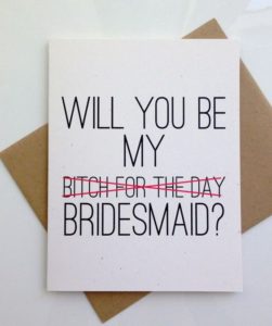 funny bridesmaid proposal