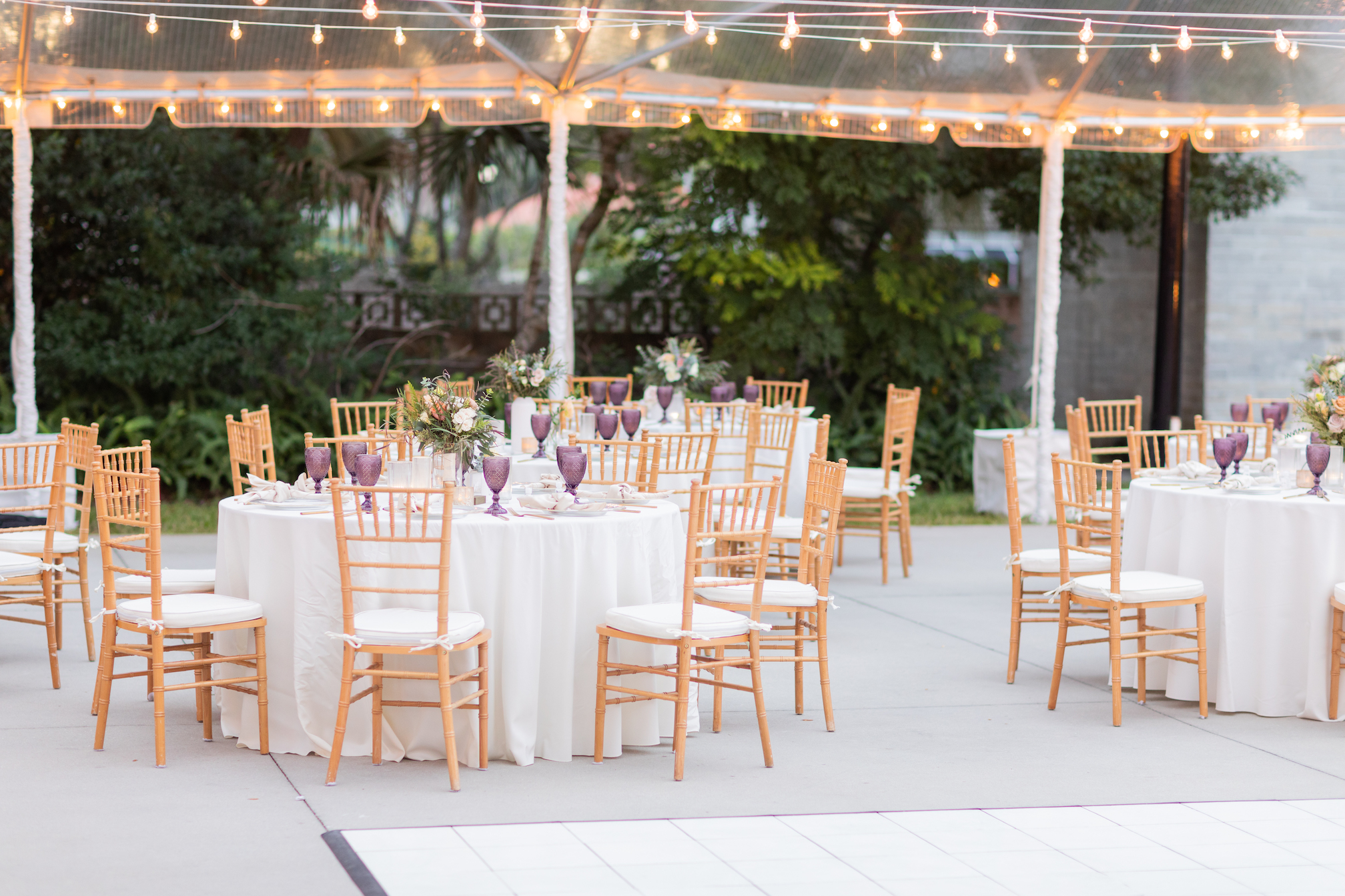 clear top tent wedding