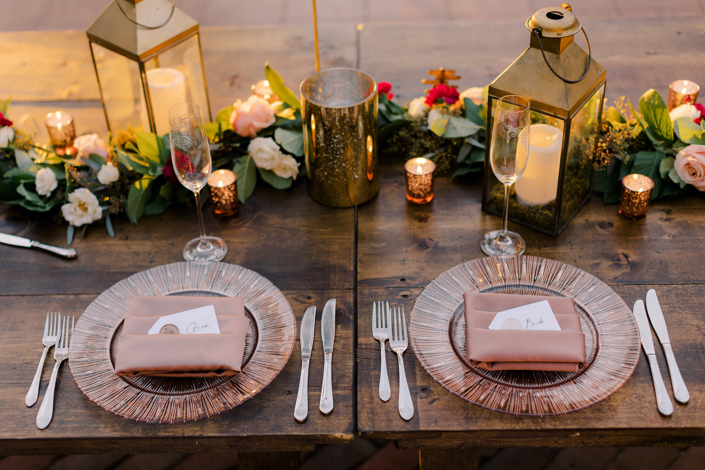 purple sweetheart table decor