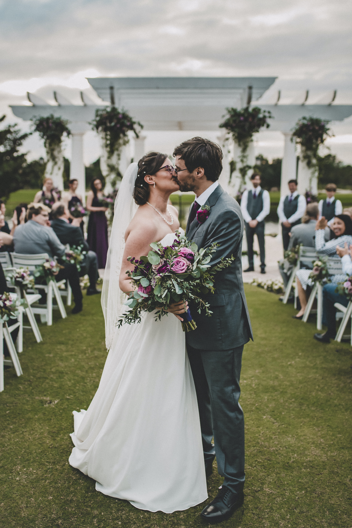 purple jw marriott wedding