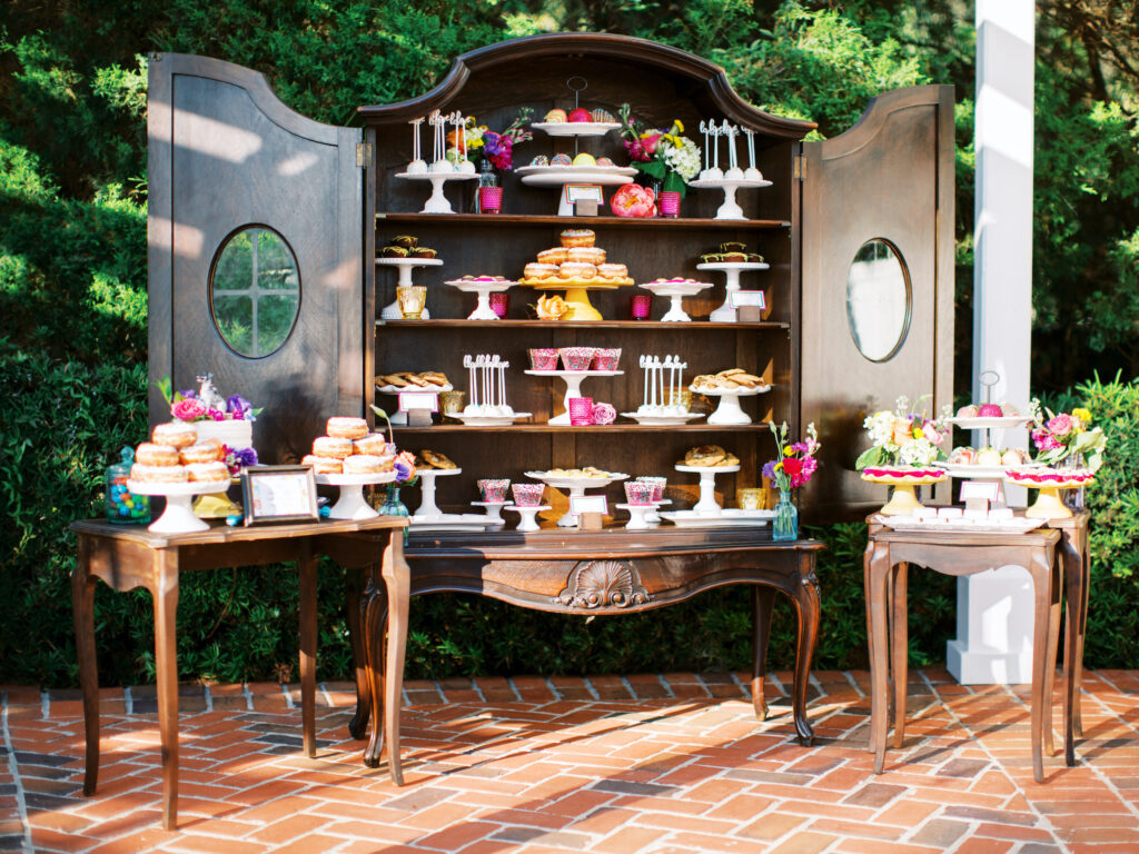 custom wedding dessert display