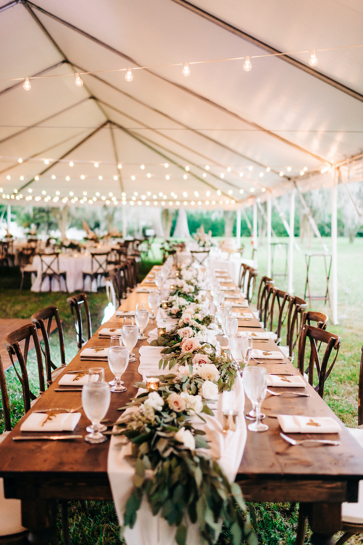 wooden head table wedding