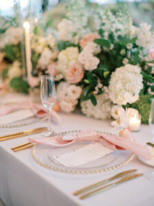 blush pink gold wedding