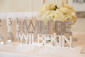 custom wedding hashtag sign