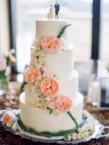 simple textured garden cake